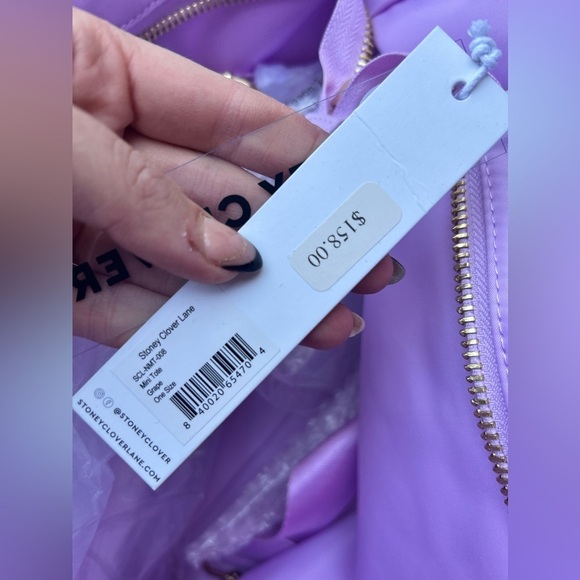 Stoney Clover Lane Classic Mini Tote Bag - Grape New with Tags! - Picture 9 of 9